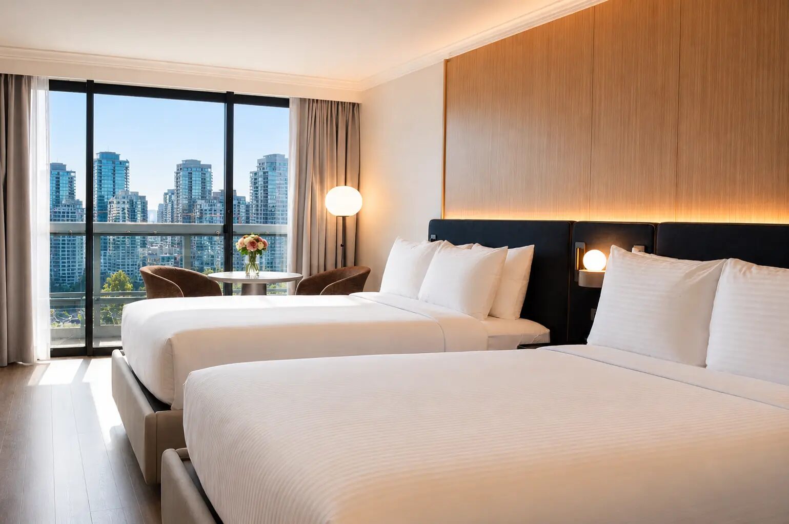 Cityview room with Vancouver skyline views