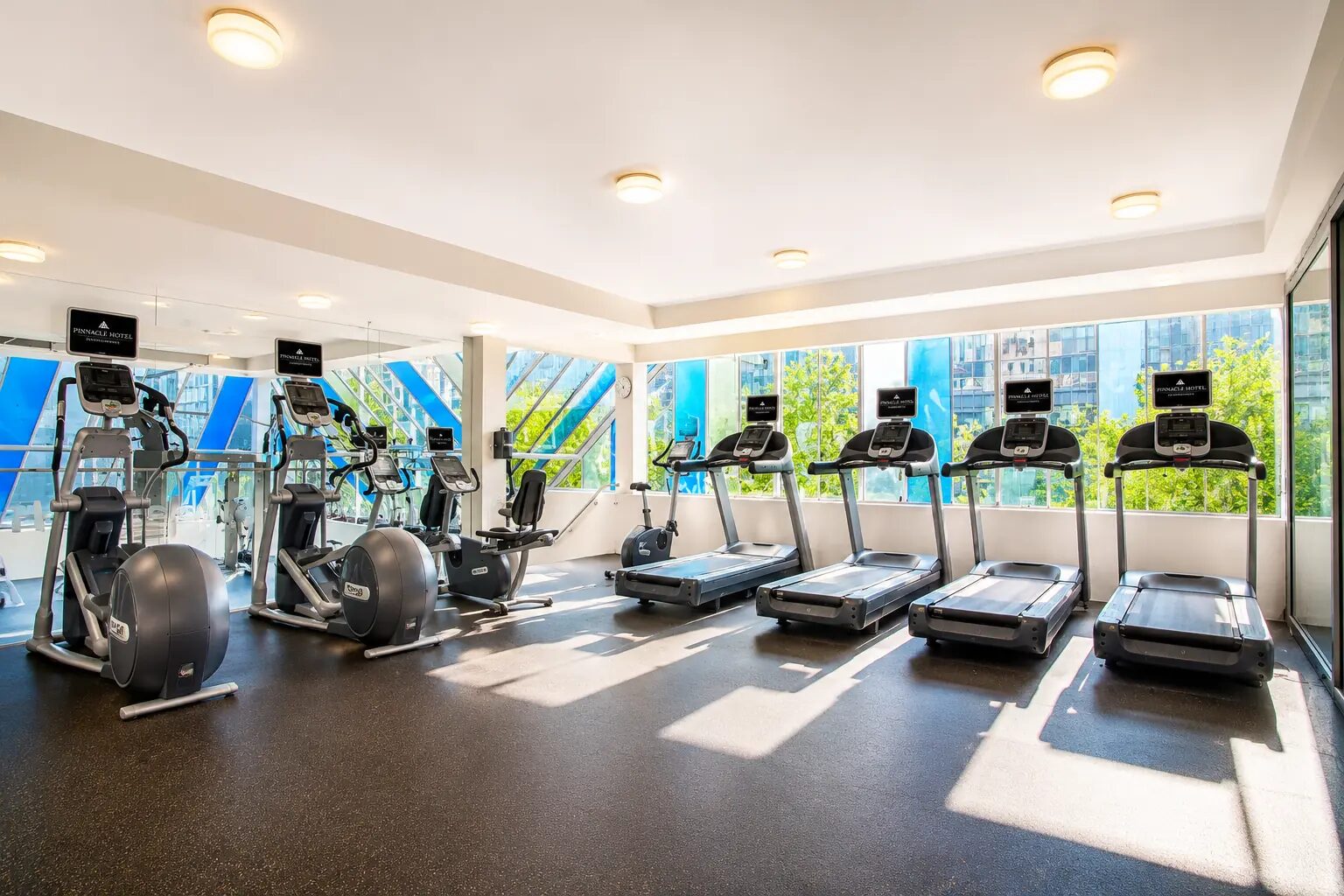Gym and fitness equipment at Pinnacle Hotel Harbourfront