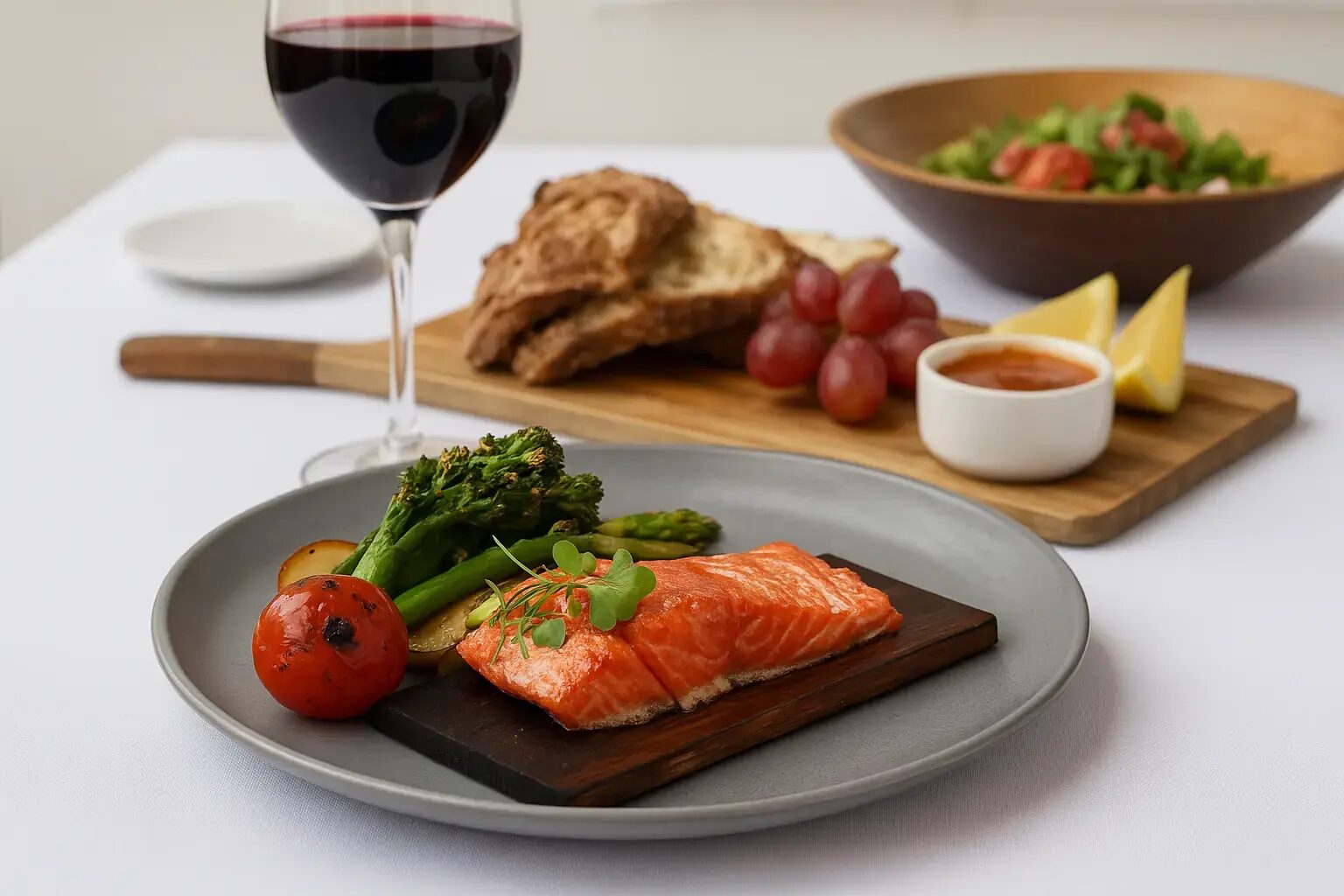 Fresh West Coast salmon dish at P2B Bistro & Bar